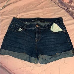 Boyfriend cut jean shorts
